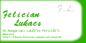 felician lukacs business card